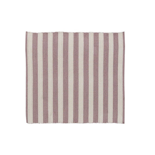 Lene Bjerre Design DK Strivie tæppe 150x150 cm. stribet rosa