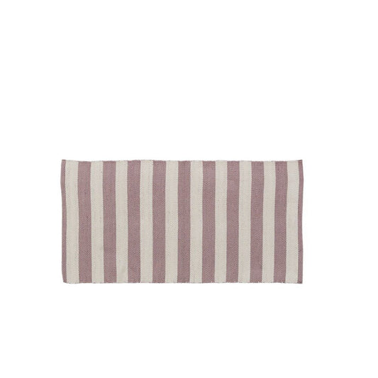 Lene Bjerre Design DK Strivie tæppe 140x70 cm  stribet rosa
