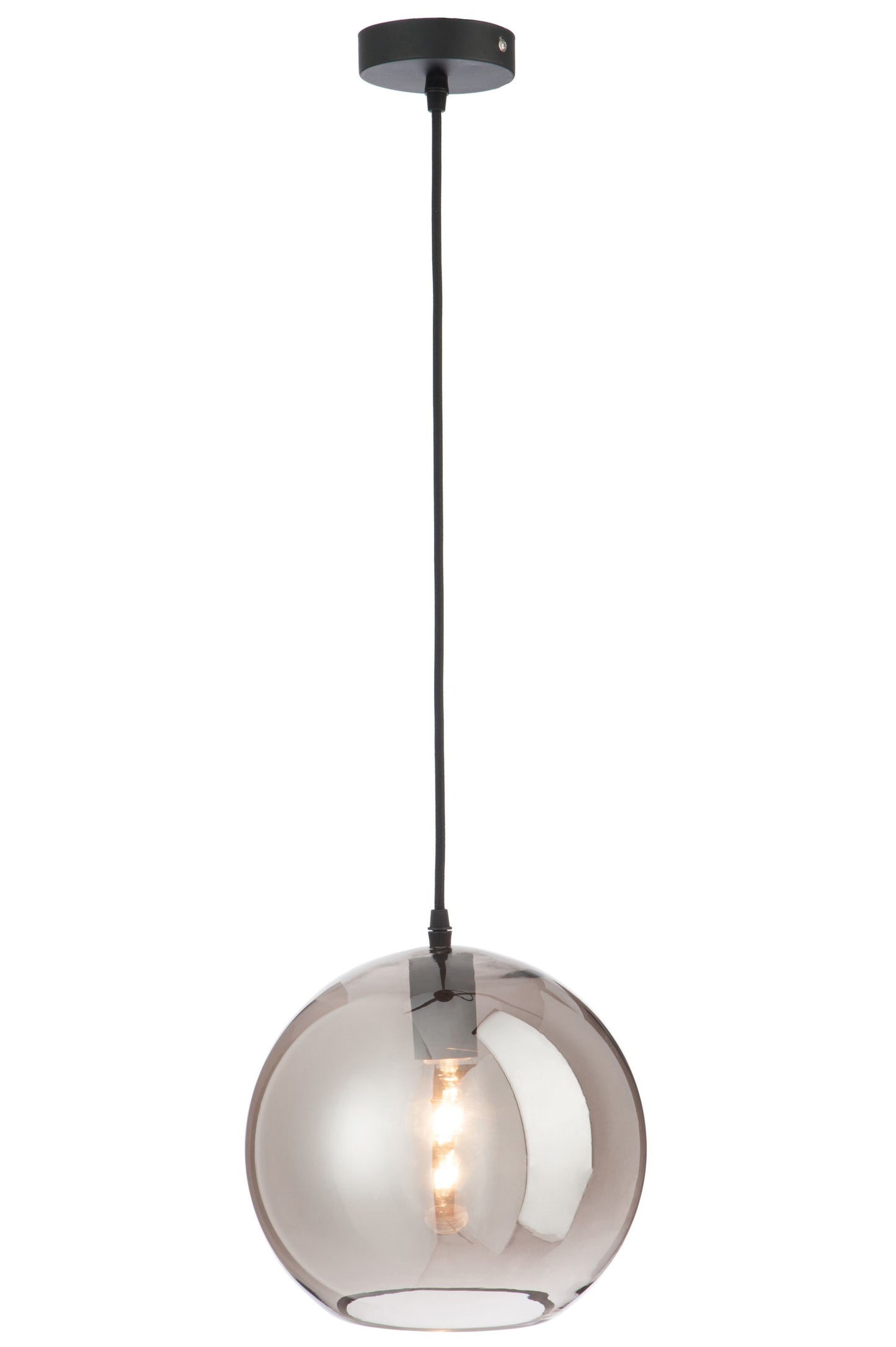 J-Line by Jolipa LAMP BALL GLASS SILVER MEDIUM