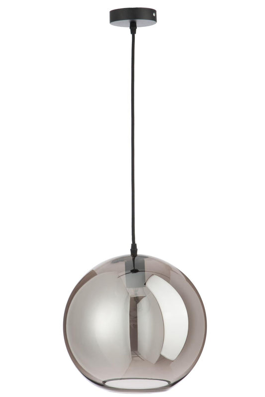 J-Line by Jolipa LAMP BALL GLASS SILVER LARGE