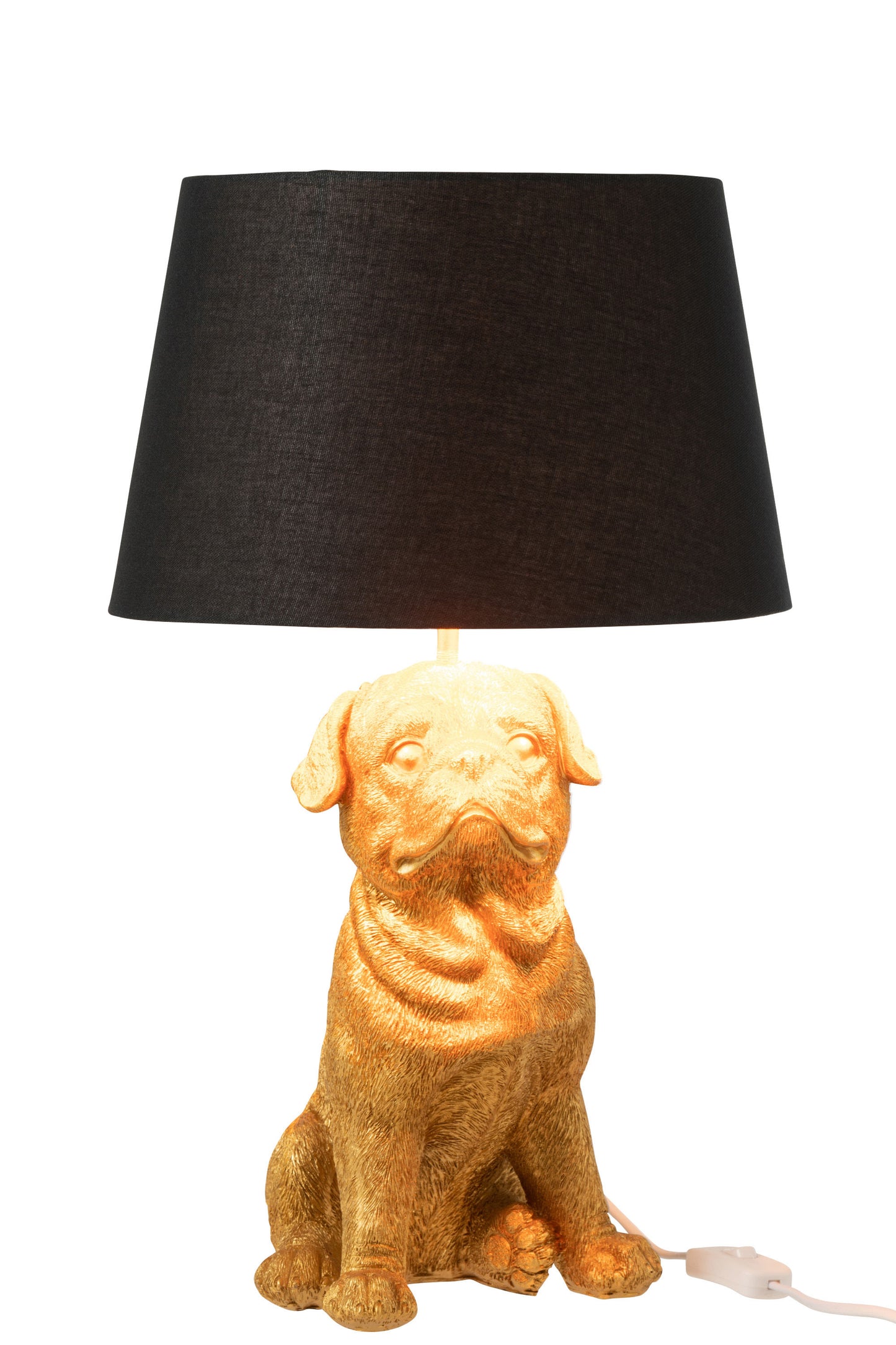 J-Line by Jolipa LAMP DOG SITTING RESIN GOLD