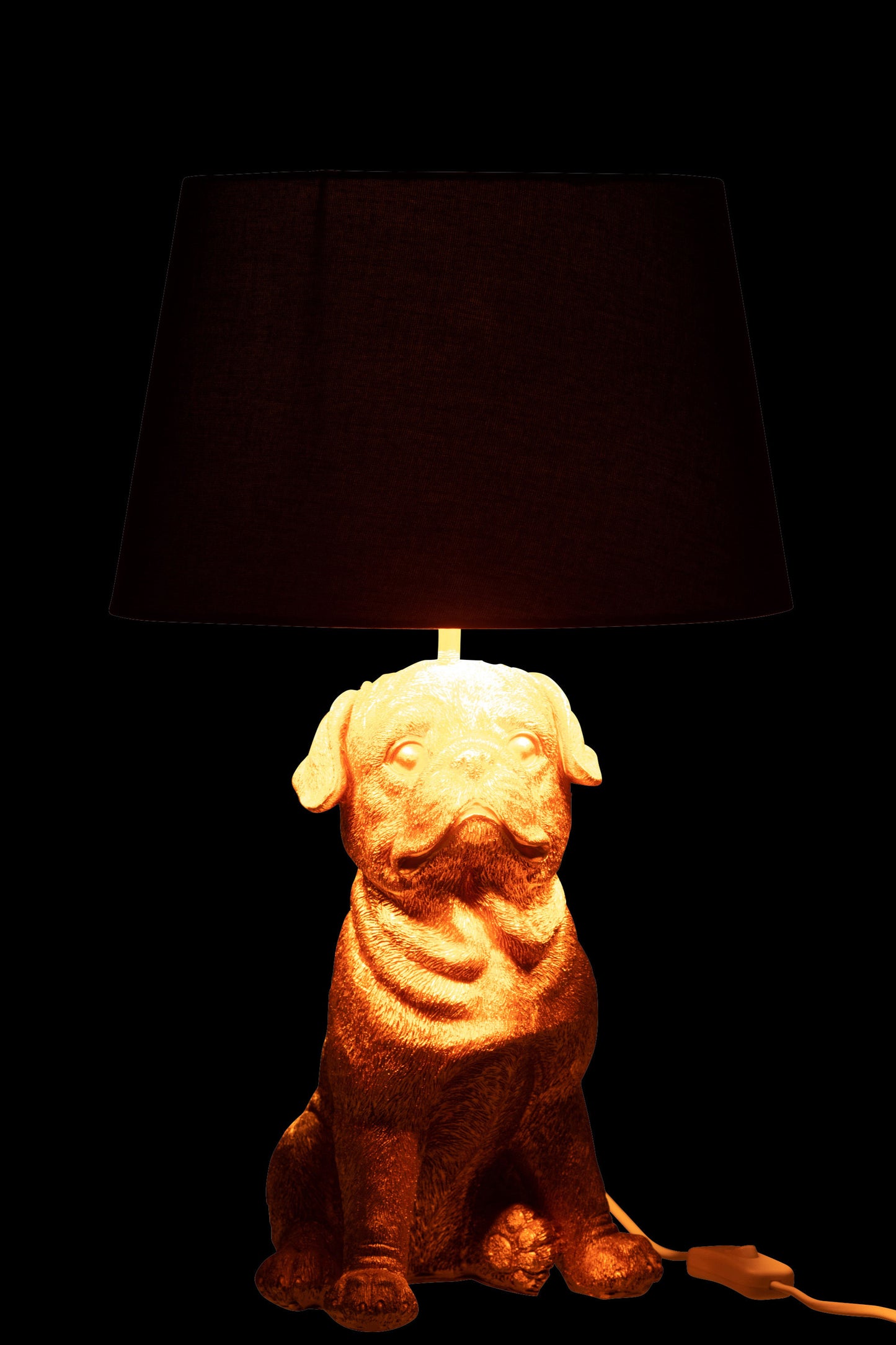 J-Line by Jolipa LAMP DOG SITTING RESIN GOLD