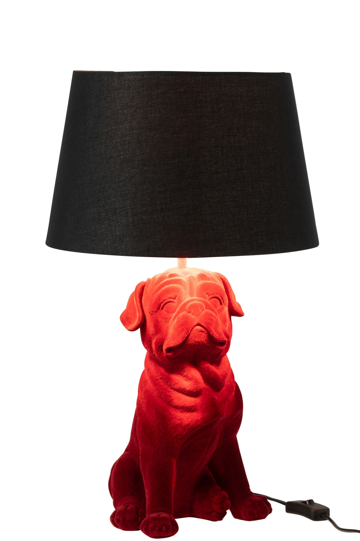 J-Line by Jolipa LAMP DOG SITTING RES BURGUNDY