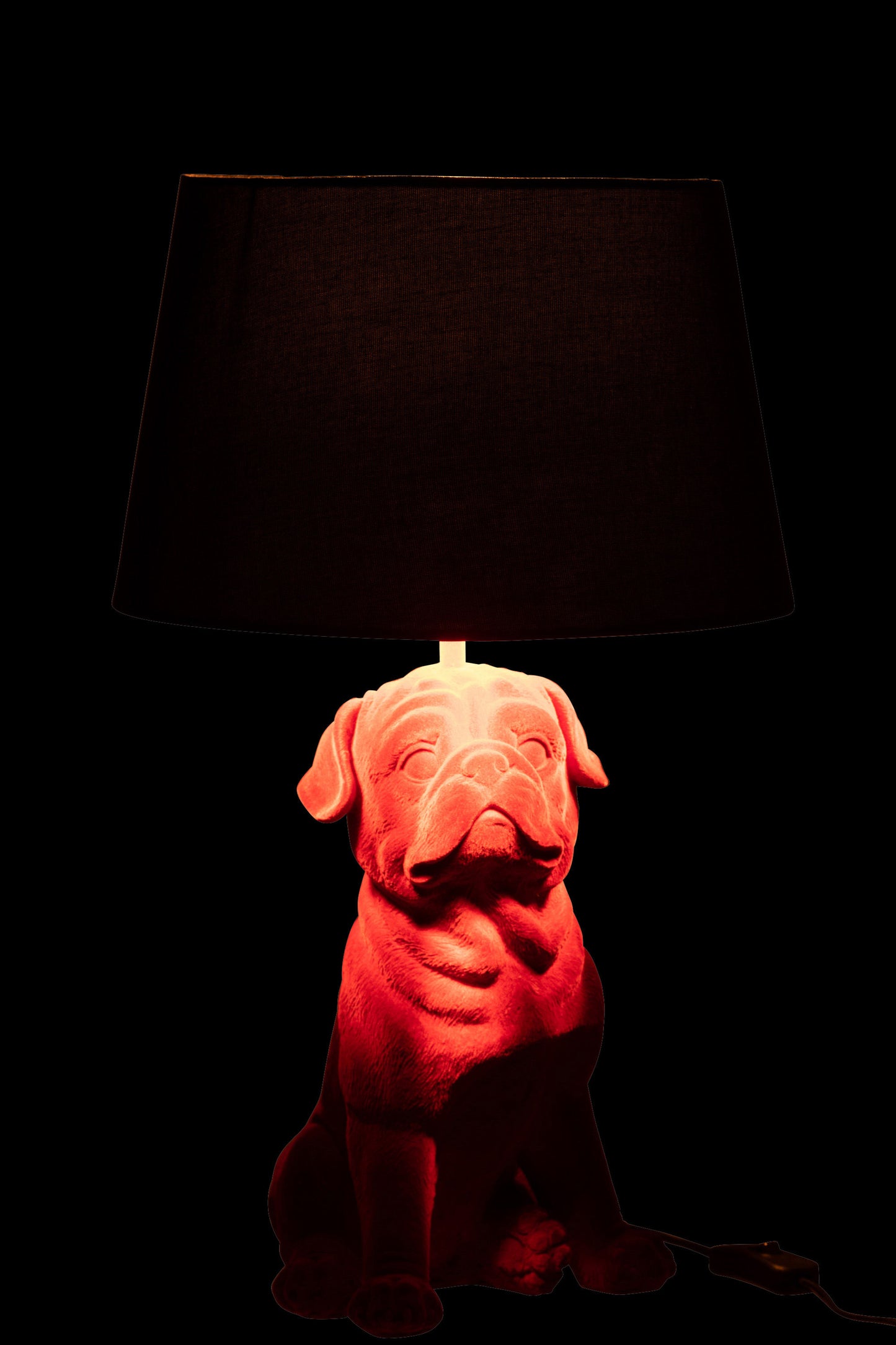 J-Line by Jolipa LAMP DOG SITTING RES BURGUNDY