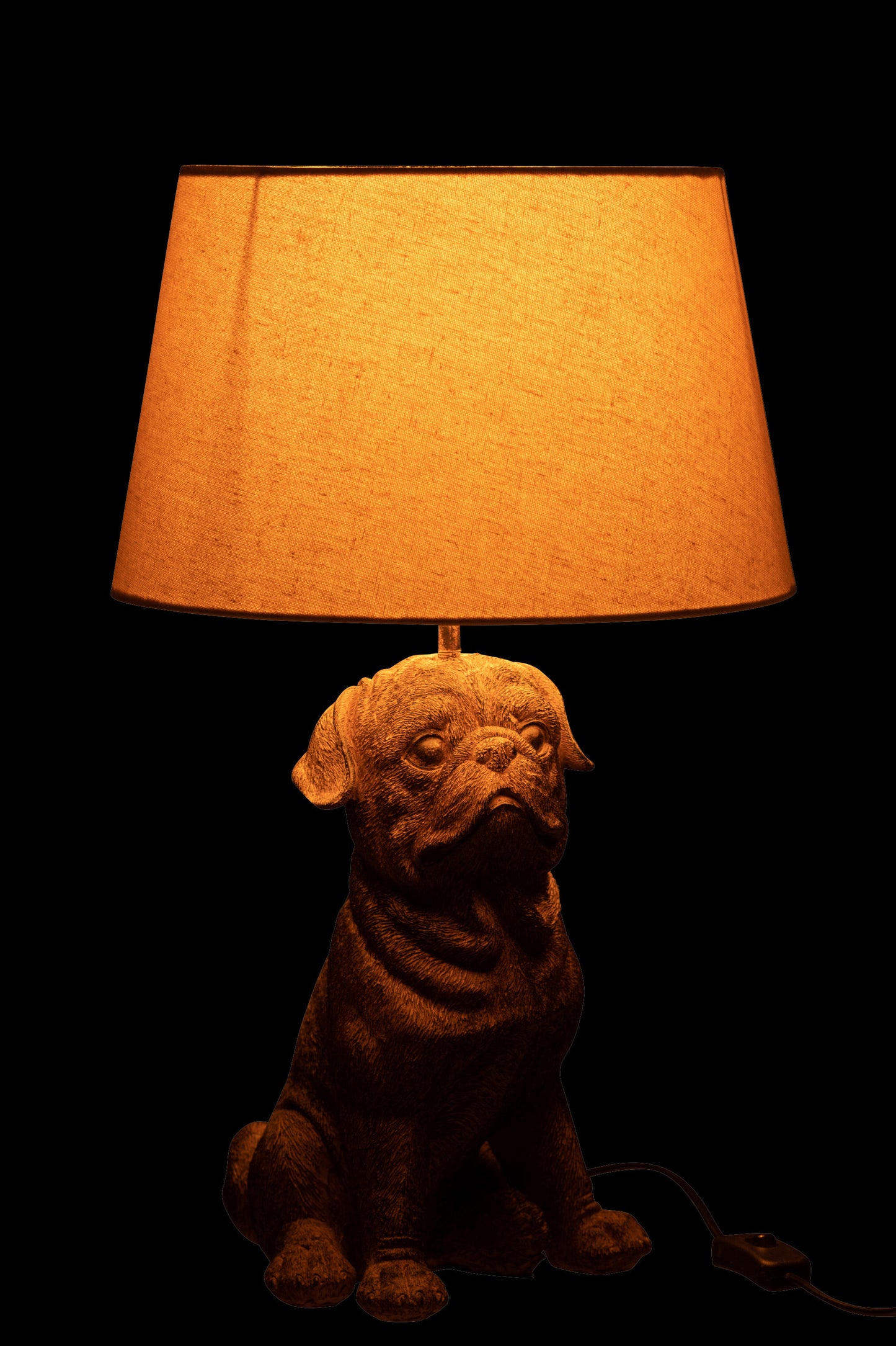 J-Line by Jolipa LAMP DOG SITTING RESIN BROWN