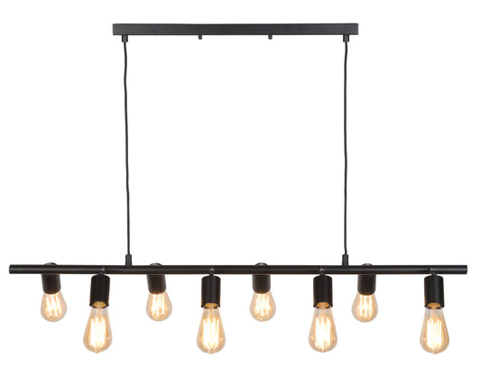 It's About RoMi Hanging lamp iron Miami 8-arm, black